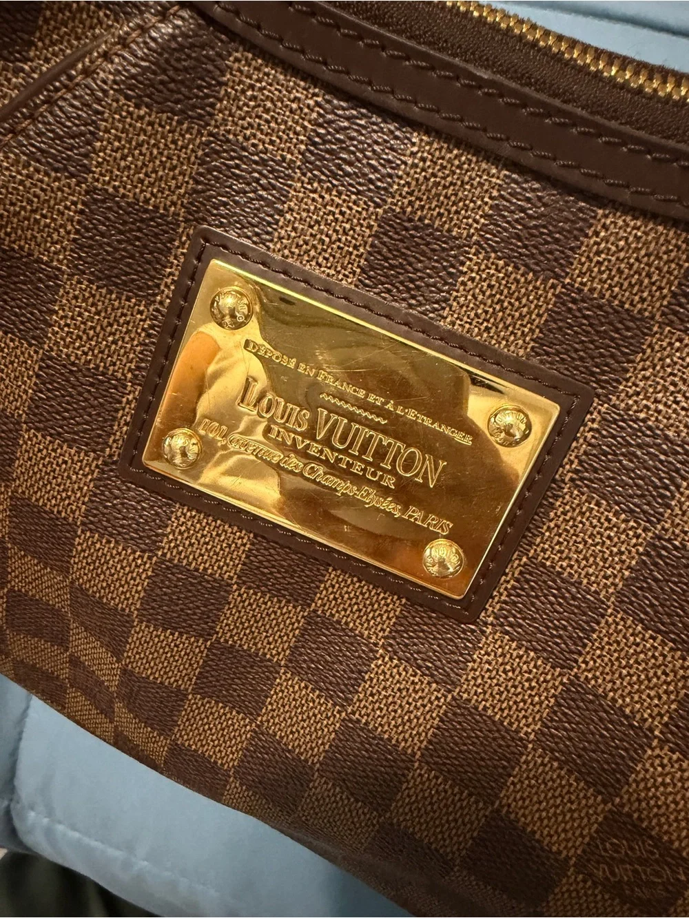 Louis Vuitton Brown Damier Ebene GM Thames Shoulder Bag